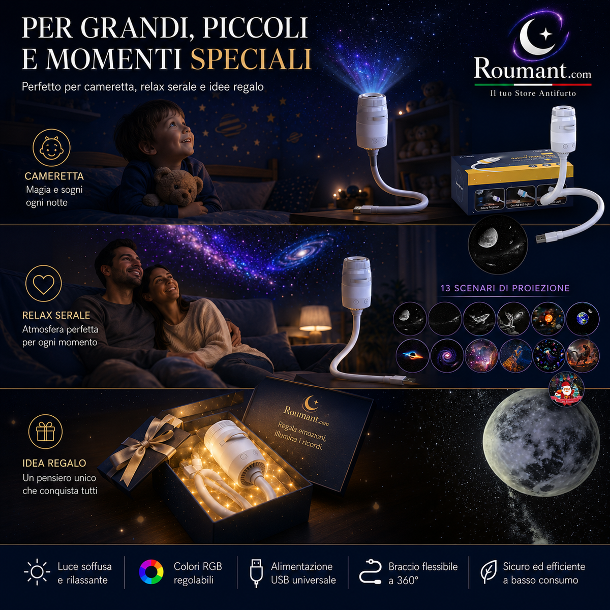 📢📢 JETZT 50 % RABATT!! ⏰🌌USB-Lampe mit Sternenhimmel-Projektion – Farbwechsel, dimmbar & tragbar – Perfekt für Kinderzimmer, Schlafzimmer & gemütliche Abende ✨