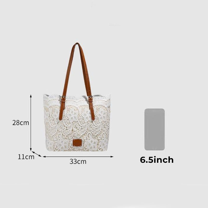 👜 62% RABATT! 👛 Elegante Spitzen-Tote-Bag mit Großem Fassungsvermögen – Stilvolles Design, Robuste Verarbeitung & Ideal Für Einkäufe, Strand & Alltag 🏖️