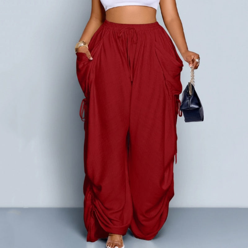 Damen-Laternenhose mit lockerer Passform und Kordelzug