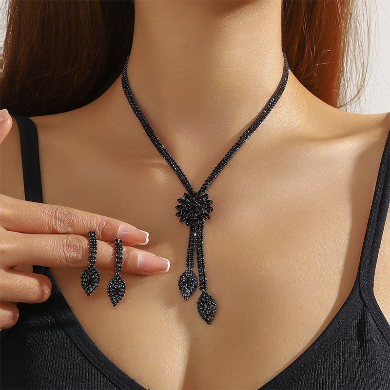 🌼 Heute -50 %! 🌸 Damen Zirkon-Blumen Schmuckset