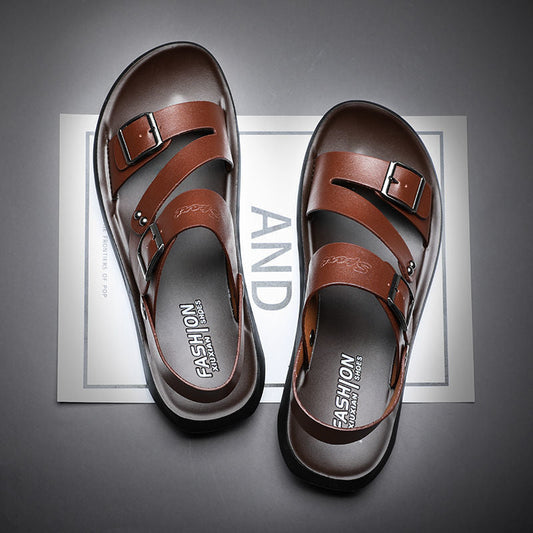 👡🔥 HEUTE 50% RABATT! Neue Herren-Strandsandalien aus Leder – Echtes Leder, rutschfest & perfekt für Sommer, Strand & Alltag ☀️✨