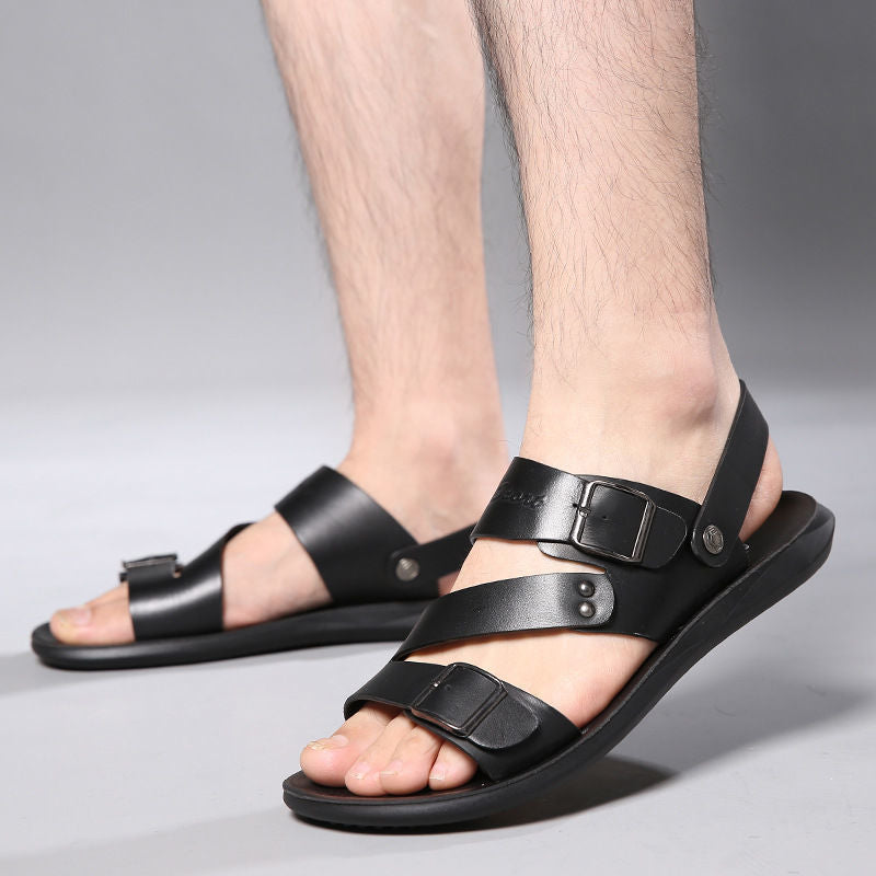 👡🔥 HEUTE 50% RABATT! Neue Herren-Strandsandalien aus Leder – Echtes Leder, rutschfest & perfekt für Sommer, Strand & Alltag ☀️✨
