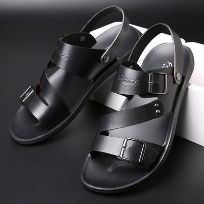 👡🔥 HEUTE 50% RABATT! Neue Herren-Strandsandalien aus Leder – Echtes Leder, rutschfest & perfekt für Sommer, Strand & Alltag ☀️✨