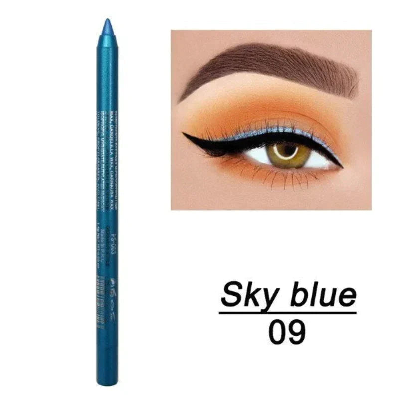 📢📢50 % RABATT!! ⏰ 24 Stunden lang anhaltender, wasserfester Farb-Eyeliner – 14 Farben, Perlmutt- und Matt-Finish, einfach anzuwenden 🎨