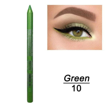 📢📢50 % RABATT!! ⏰ 24 Stunden lang anhaltender, wasserfester Farb-Eyeliner – 14 Farben, Perlmutt- und Matt-Finish, einfach anzuwenden 🎨
