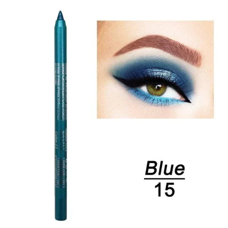 📢📢50 % RABATT!! ⏰ 24 Stunden lang anhaltender, wasserfester Farb-Eyeliner – 14 Farben, Perlmutt- und Matt-Finish, einfach anzuwenden 🎨