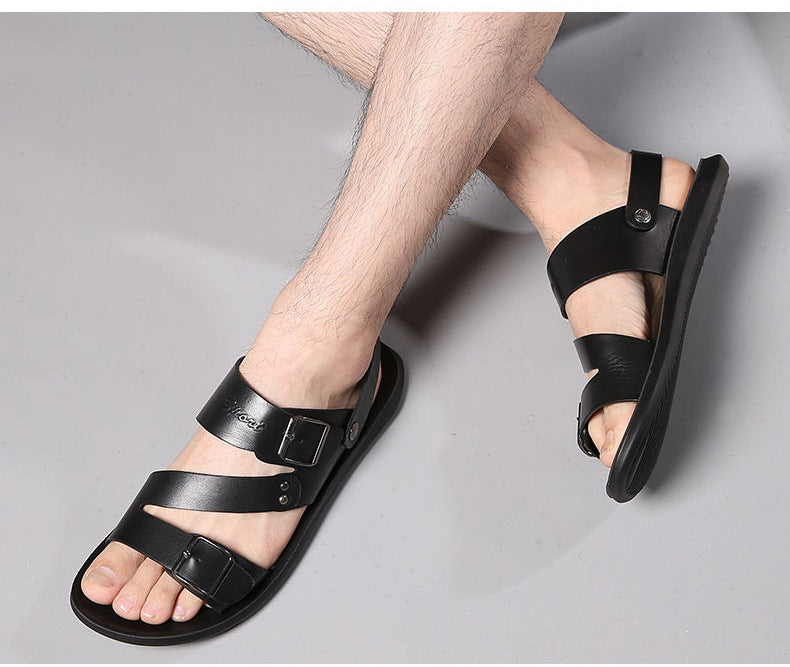👡🔥 HEUTE 50% RABATT! Neue Herren-Strandsandalien aus Leder – Echtes Leder, rutschfest & perfekt für Sommer, Strand & Alltag ☀️✨