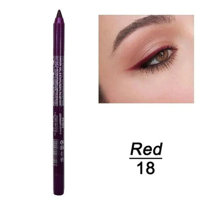 📢📢50 % RABATT!! ⏰ 24 Stunden lang anhaltender, wasserfester Farb-Eyeliner – 14 Farben, Perlmutt- und Matt-Finish, einfach anzuwenden 🎨