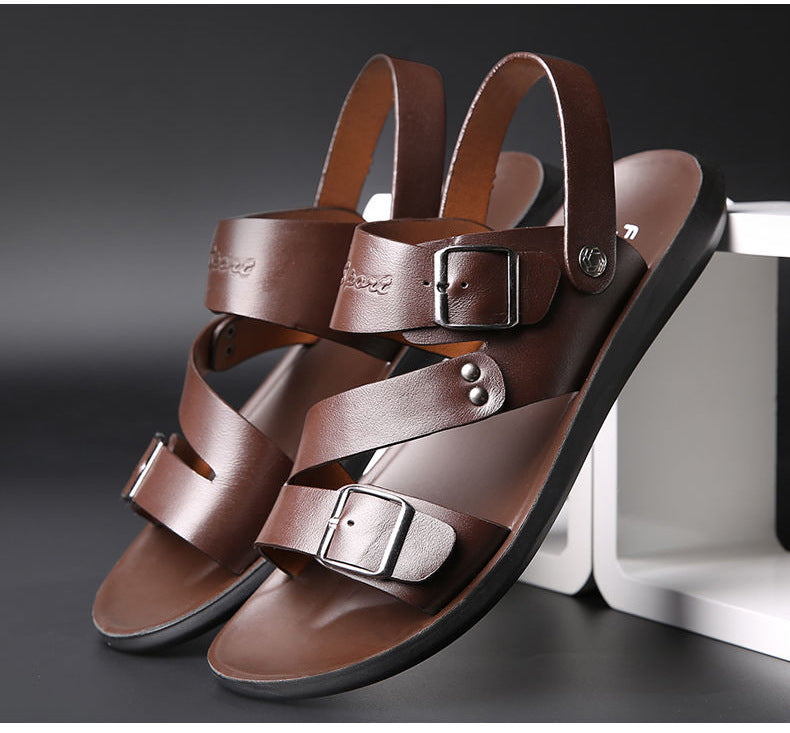 👡🔥 HEUTE 50% RABATT! Neue Herren-Strandsandalien aus Leder – Echtes Leder, rutschfest & perfekt für Sommer, Strand & Alltag ☀️✨