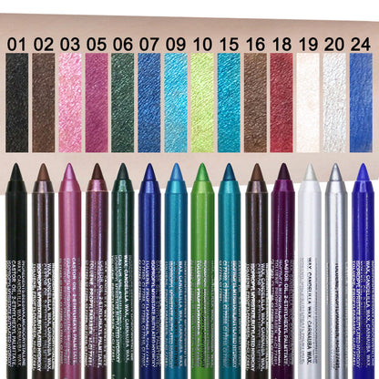 📢📢50 % RABATT!! ⏰ 24 Stunden lang anhaltender, wasserfester Farb-Eyeliner – 14 Farben, Perlmutt- und Matt-Finish, einfach anzuwenden 🎨