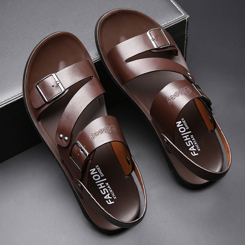 👡🔥 HEUTE 50% RABATT! Neue Herren-Strandsandalien aus Leder – Echtes Leder, rutschfest & perfekt für Sommer, Strand & Alltag ☀️✨