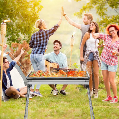 🔥 50% RABATT! 🍖 Klappbarer Outdoor-Grill aus Edelstahl – Kompakt, Strapazierfähig & Perfekt Für Camping, Garten & BBQ-Partys 🏕️