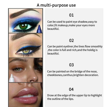 📢📢50 % RABATT!! ⏰ 24 Stunden lang anhaltender, wasserfester Farb-Eyeliner – 14 Farben, Perlmutt- und Matt-Finish, einfach anzuwenden 🎨