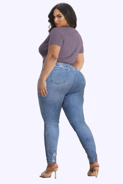 👖 50% RABATT! 🔥 Stretch-Skinny-Jeans mit Rissen – Figurbetont, Bequemer Stretch & Perfekt Für Einen Coolen Alltagslook 💙 Kostenloser Versand
