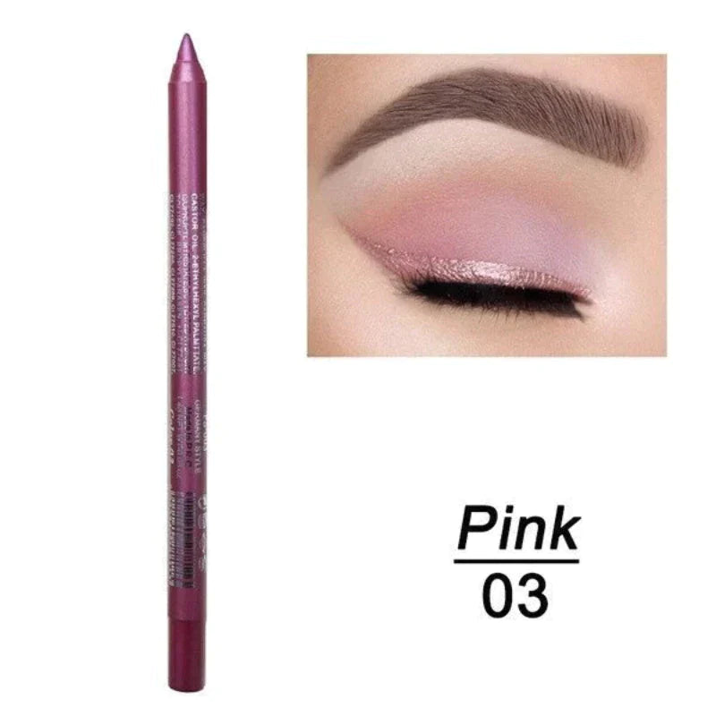 📢📢50 % RABATT!! ⏰ 24 Stunden lang anhaltender, wasserfester Farb-Eyeliner – 14 Farben, Perlmutt- und Matt-Finish, einfach anzuwenden 🎨