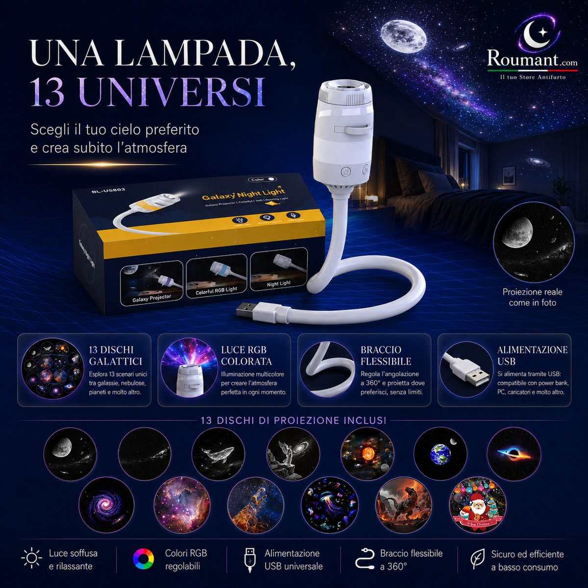 📢📢 JETZT 50 % RABATT!! ⏰🌌USB-Lampe mit Sternenhimmel-Projektion – Farbwechsel, dimmbar & tragbar – Perfekt für Kinderzimmer, Schlafzimmer & gemütliche Abende ✨