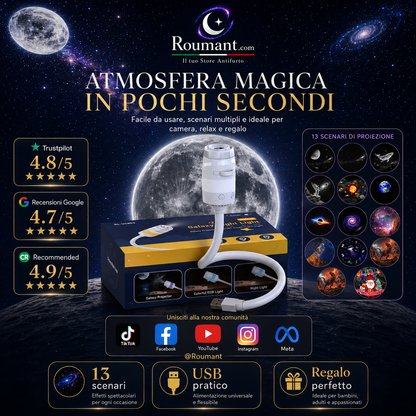 📢📢 JETZT 50 % RABATT!! ⏰🌌USB-Lampe mit Sternenhimmel-Projektion – Farbwechsel, dimmbar & tragbar – Perfekt für Kinderzimmer, Schlafzimmer & gemütliche Abende ✨