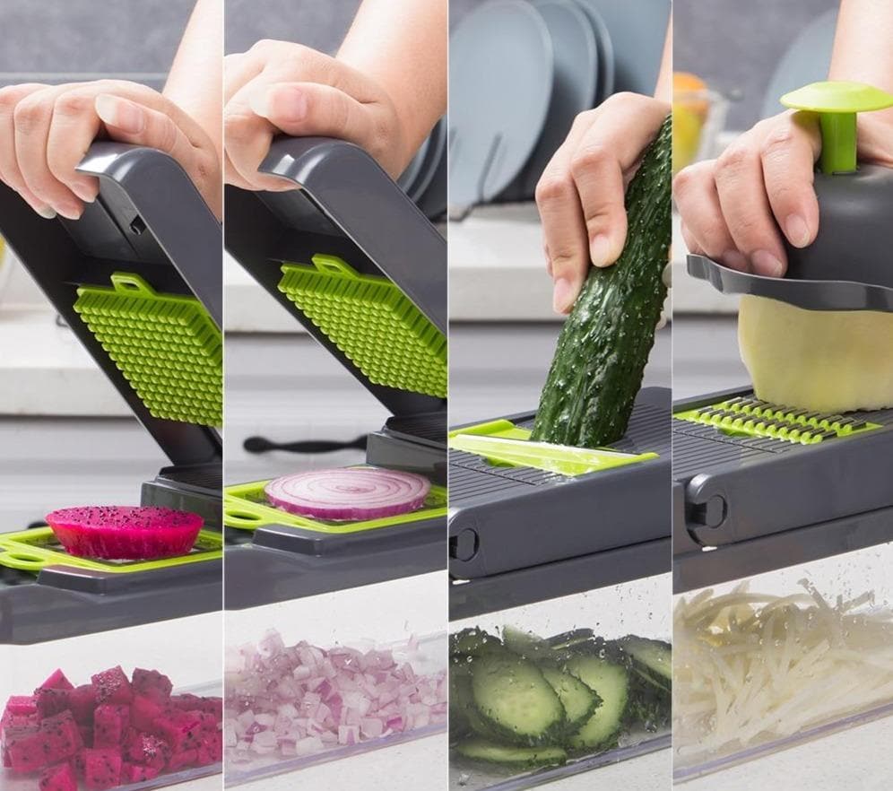 15 Stk. – 1 Set 🧑‍🍳 Multifunktionaler Obst- und Gemüseschneider