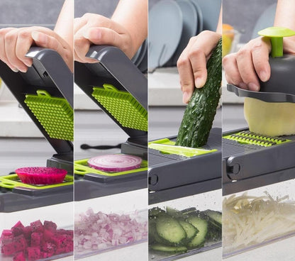 15 Stk. – 1 Set 🧑‍🍳 Multifunktionaler Obst- und Gemüseschneider