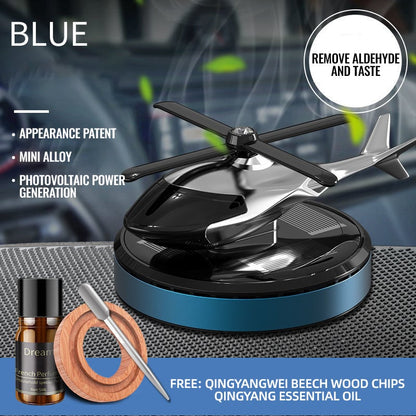 🚁☀️ Metal Solar Helicopter Air Freshener – 50% RABATT! Solarbetriebener Duftspender für dein Auto. 🚗✨