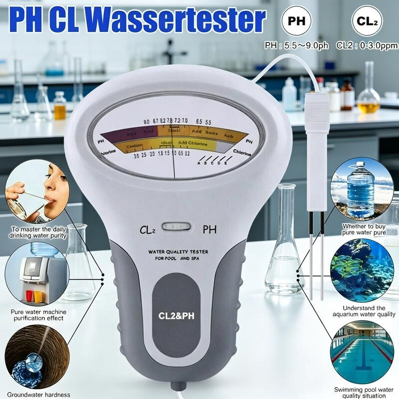 🔬 50% RABATT! 🏊 pH- & Chlormessgerät für Schwimmbäder – Präzise & zuverlässig – Misst pH-Wert & Chlorgehalt – einfach, schnell & ideal für die Wasserpflege 💧✨