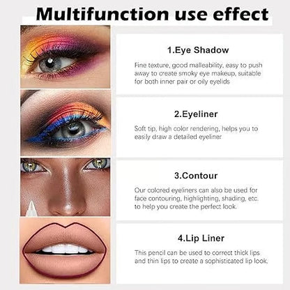 📢📢50 % RABATT!! ⏰ 24 Stunden lang anhaltender, wasserfester Farb-Eyeliner – 14 Farben, Perlmutt- und Matt-Finish, einfach anzuwenden 🎨