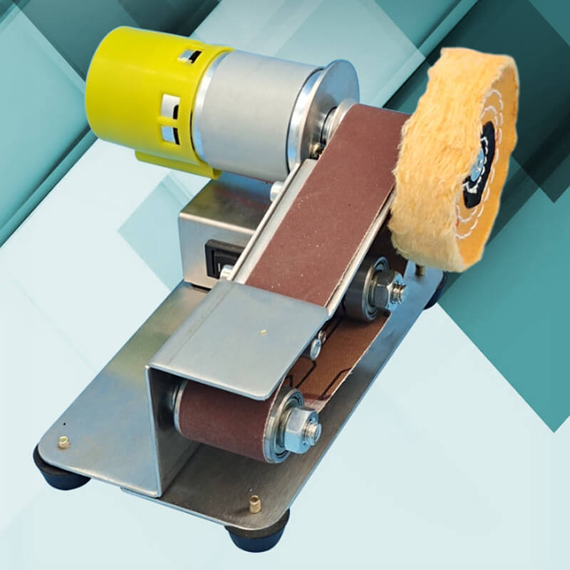 ⚙️🧰 50% RABATT! Mini-Elektrobandschleifer mit Schwabbelrädern – Kompakt, leise & vielseitig – Perfekt für Holzbearbeitung, Modellbau, Messerschärfen & Metallpolitur ✨