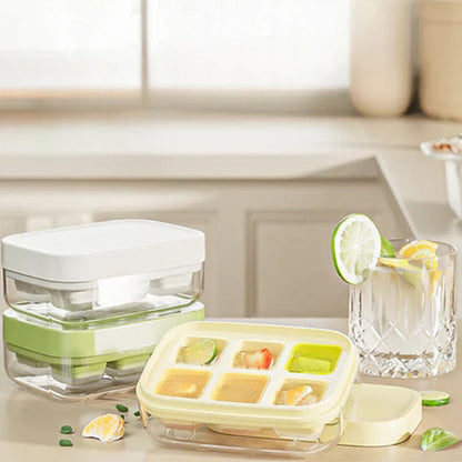 🧊Mini-Eiswürfelform mit 6 Fächern, lebensmittelecht und leicht zu lösen🧼