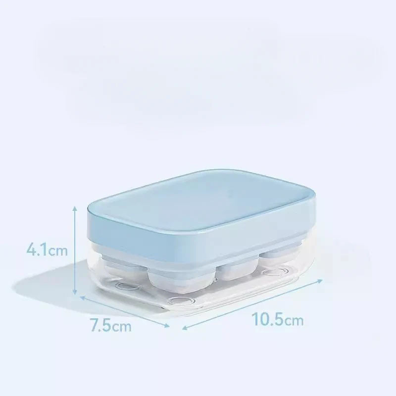 🧊Mini-Eiswürfelform mit 6 Fächern, lebensmittelecht und leicht zu lösen🧼