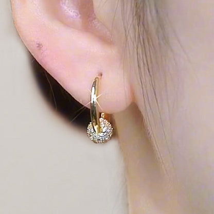 🌹 Kaufen Sie 1 und erhalten Sie 1 gratis【2 Paar】🌹 Gold Kreis Ohrringe mit kleiner Kugel
