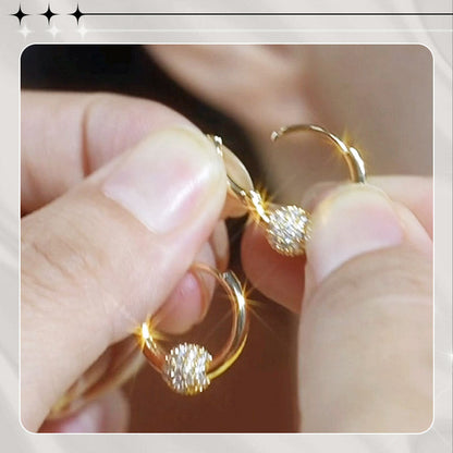 🌹 Kaufen Sie 1 und erhalten Sie 1 gratis【2 Paar】🌹 Gold Kreis Ohrringe mit kleiner Kugel