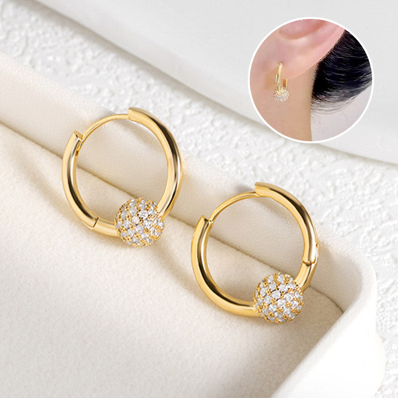 💎 KAUFE 1, ERHALTE 1 GRATIS! ✨ Gold Kreis Ohrringe mit Kleiner Kugel – Zeitloses Design, Hochglanz-Finish & Perfekt Für Den Täglichen Gebrauch 🌟