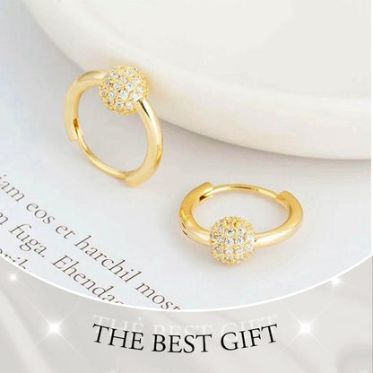 💎 KAUFE 1, ERHALTE 1 GRATIS! ✨ Gold Kreis Ohrringe mit Kleiner Kugel – Zeitloses Design, Hochglanz-Finish & Perfekt Für Den Täglichen Gebrauch 🌟