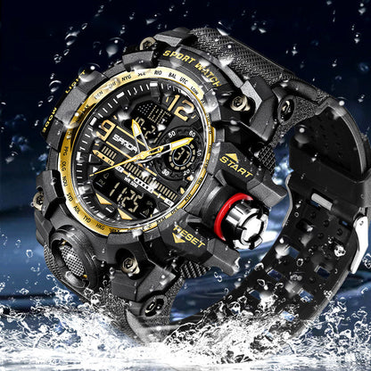 💦100m Wasserdicht⌚Multifunktionale wasserdichte Herrenuhr mit Leuchtmasse