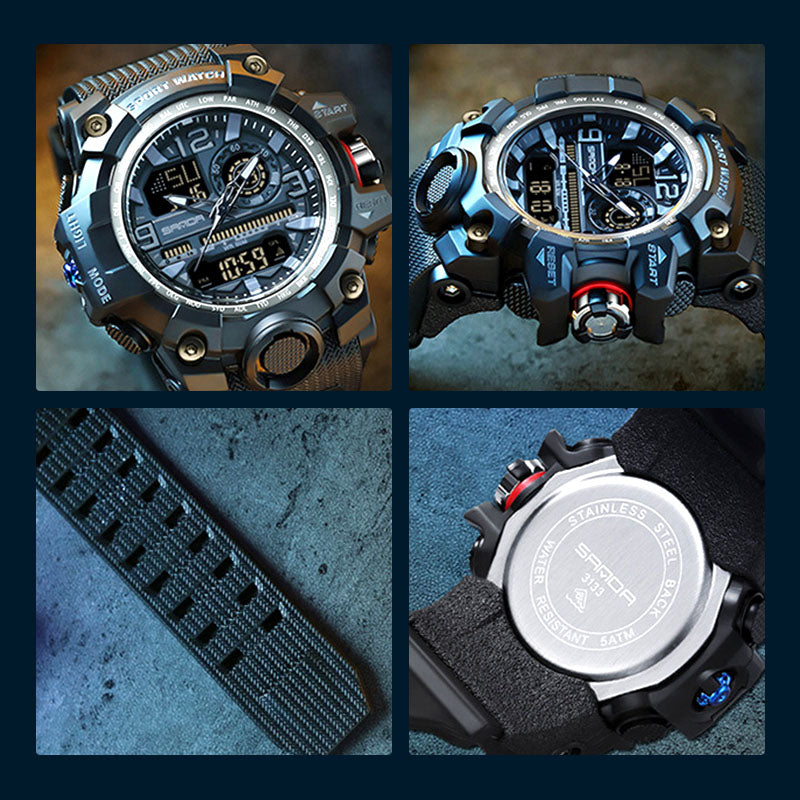 💦100m Wasserdicht⌚Multifunktionale wasserdichte Herrenuhr mit Leuchtmasse