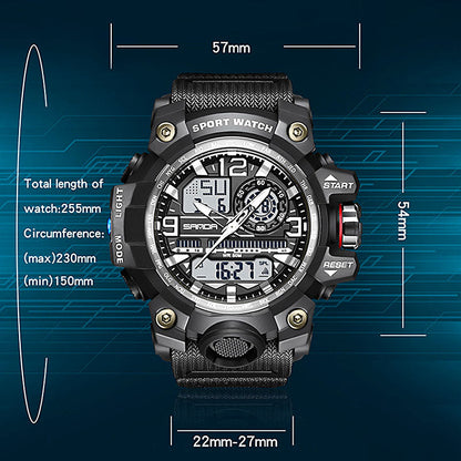 💦100m Wasserdicht⌚Multifunktionale wasserdichte Herrenuhr mit Leuchtmasse