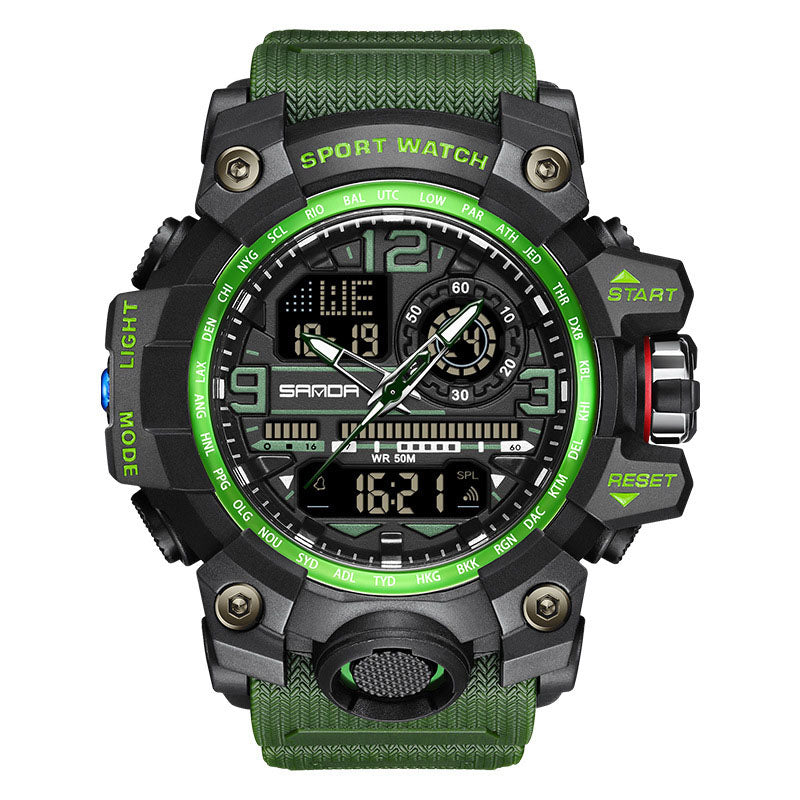 💦100m Wasserdicht⌚Multifunktionale wasserdichte Herrenuhr mit Leuchtmasse