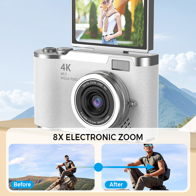 📸 50% RABATT! 🎥 4K HD Flip-Screen Digitalkamera – Autofokus, 16X Digitalzoom & Perfekt für Vlogs & Fotografie ✨