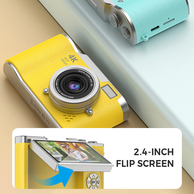 📸 50% RABATT! 🎥 4K HD Flip-Screen Digitalkamera – Autofokus, 16X Digitalzoom & Perfekt für Vlogs & Fotografie ✨
