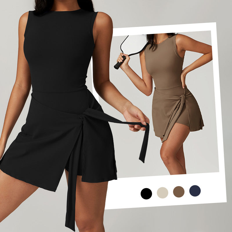 🔥 60% RABATT ! ✨ Damen Sport-Overall mit Knoten – Ärmellos, Atmungsaktiv & Figurbetont 💃