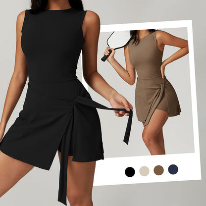 🔥 60% RABATT ! ✨ Damen Sport-Overall mit Knoten – Ärmellos, Atmungsaktiv & Figurbetont 💃