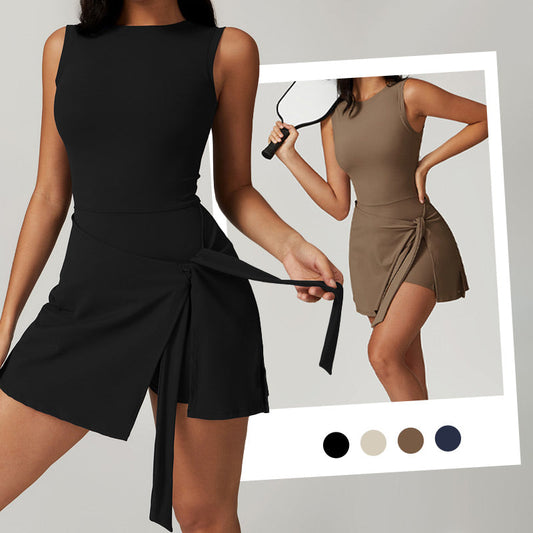🔥 60% RABATT ! ✨ Damen Sport-Overall mit Knoten – Ärmellos, Atmungsaktiv & Figurbetont 💃