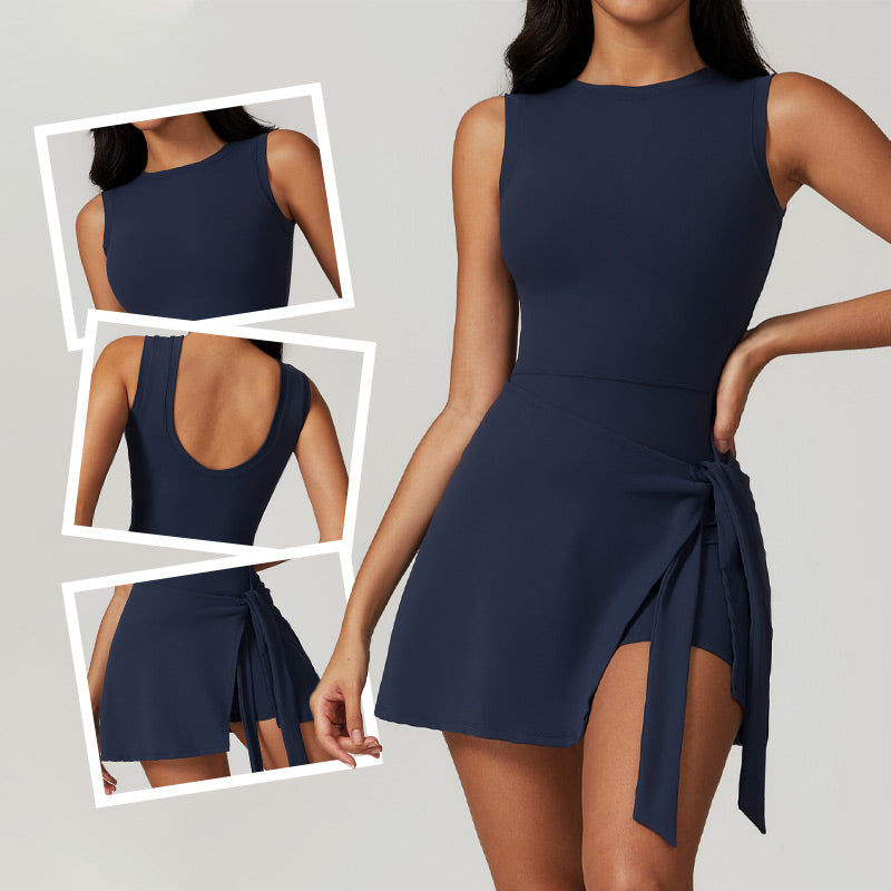 🔥 60% RABATT ! ✨ Damen Sport-Overall mit Knoten – Ärmellos, Atmungsaktiv & Figurbetont 💃