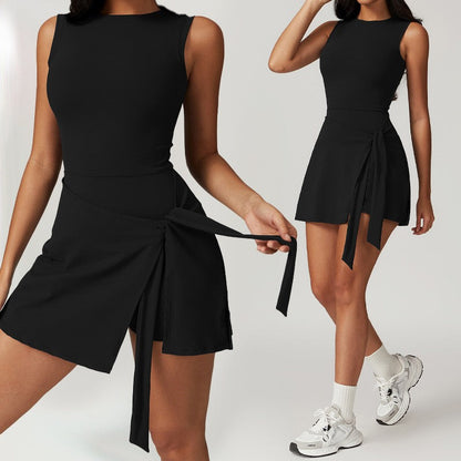 🔥 60% RABATT ! ✨ Damen Sport-Overall mit Knoten – Ärmellos, Atmungsaktiv & Figurbetont 💃