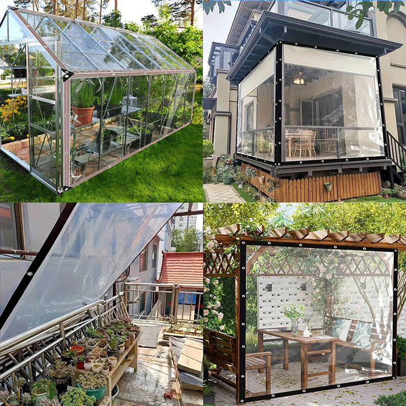 🛡️ LIMITIERT: 50% RABATT! 🔥 Hochbelastbare Transparente Plane – Wasserdicht, Isolierend & UV-Beständig mit Aluminium-Ösen ⛈️