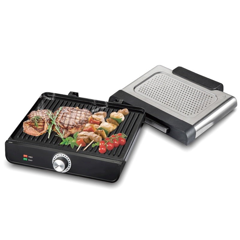 🔥-52% Aktion – Nur solange der Vorrat reicht⏳2200W Rauchfreier Indoors Grill mit Antihaft-Grillplatte🥩