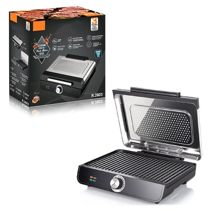 🔥-52% Aktion – Nur solange der Vorrat reicht⏳2200W Rauchfreier Indoors Grill mit Antihaft-Grillplatte🥩