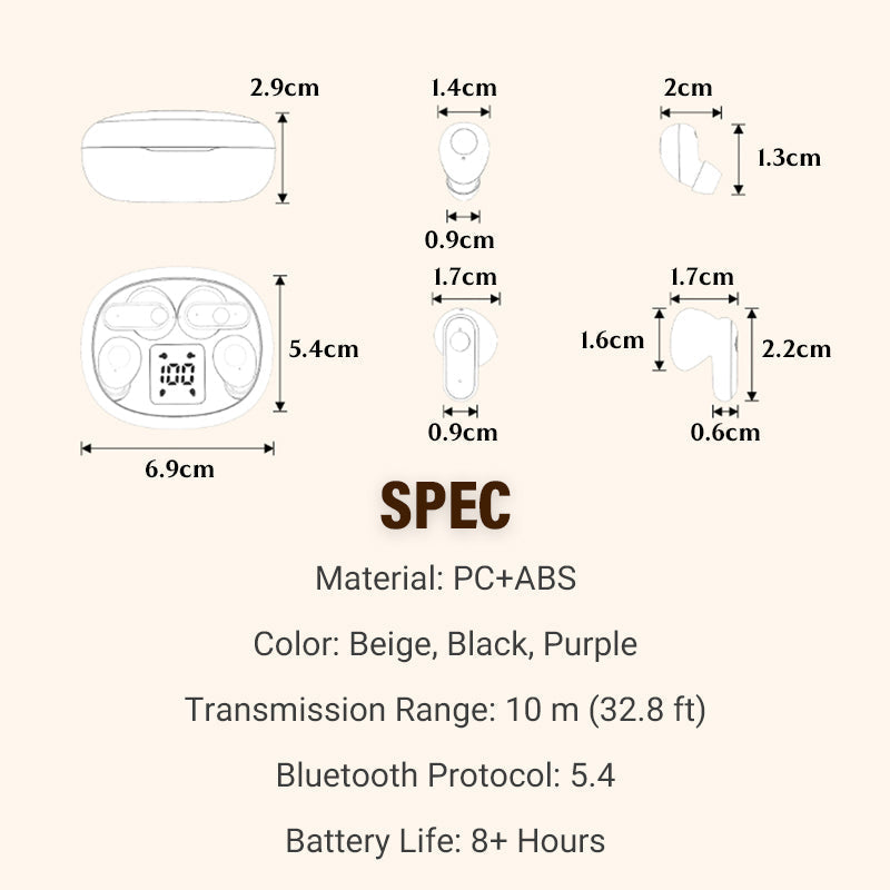 ⏰ 50 % RABATT – Nur für kurze Zeit 🎧 Mini Bluetooth In-Ear Kopfhörer ✨ Leicht, Komfortabel & Kabellos für Musik, Anrufe und Sport