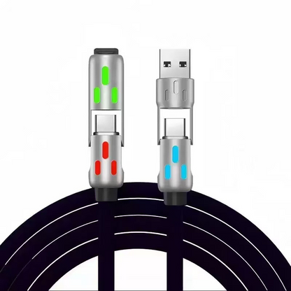 ⏰【Nur für kurze Zeit: 50 % sparen!】✨Universelles 4-in-1-RGB-Schnellladekabel – Komplett verbessert