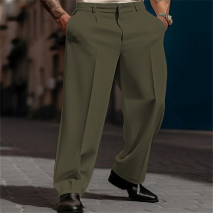 👖✨ Lässige Herrenhose mit Bundfalten und weitem Bein Perfekt für entspannte City-Styles ✓ Atmungsaktive Qualität ✓ Vielseitig kombinierbar Jetzt sichern!